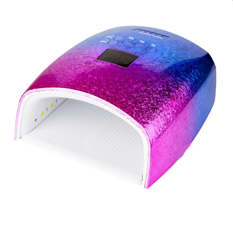 

New Arrival Pink Blue Gel light 48w nail curing lamp cordless uv led nail lamp with Gradient color