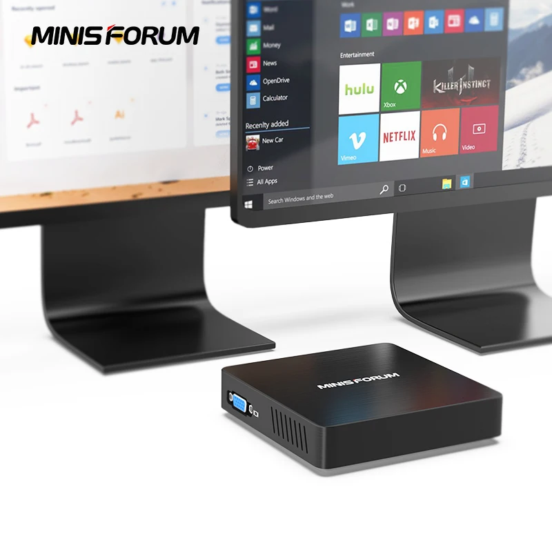 

Low Power Consumption 12V Fanless MINISFORUM Mini PC Z83-F with Intel Atom x5-Z8350 CPU for Windows 10 Pro Small Computer