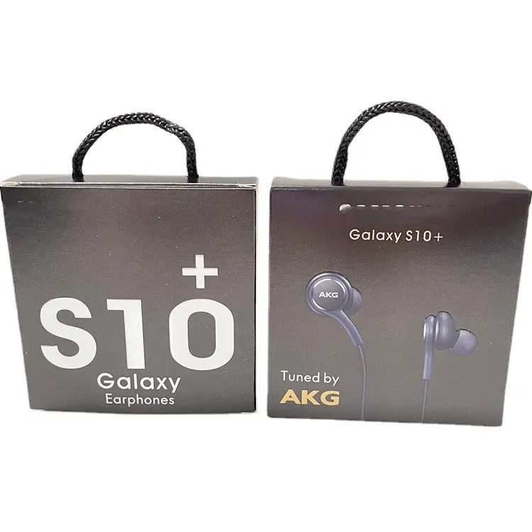 

wholesale 1:1 original headset in ear headphones earphone With Remote Mic for samsung S10 s8 akg 3.5mm jack With packaging, Black white