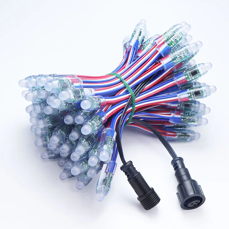 

Free Sample WS2811 Diffused Digital RGB LED Pixel String Light 12mm Individually Addressable