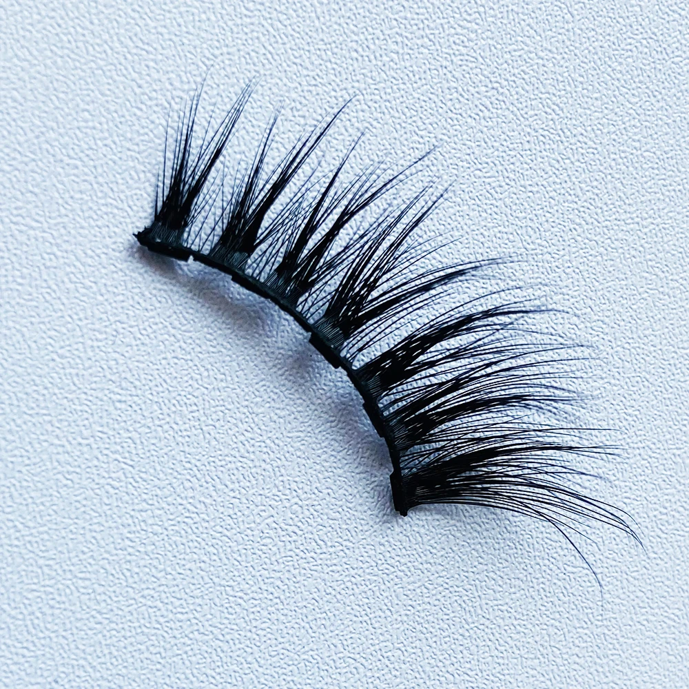 

2021 most popular free sample magnetic eye lash kit private label half half magnetic eyelashes