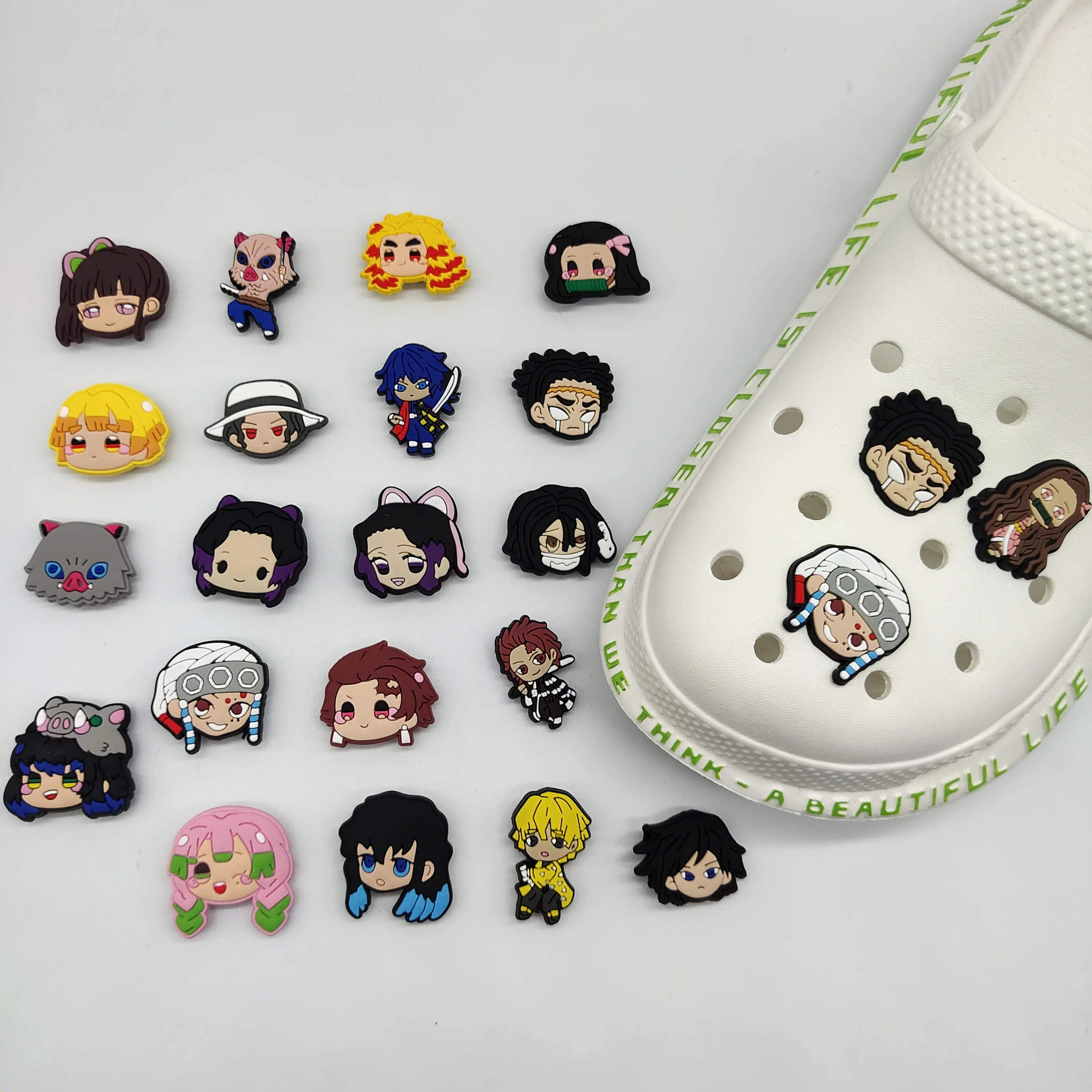 

Factory wholesale cartoon custom shoe decoration shoe croc charms anime pvc soft Shoe accessories clog As a gift for the child