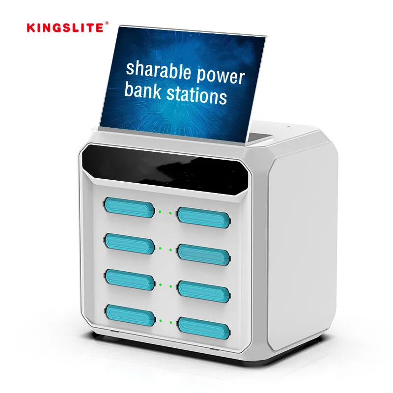 

5/8/12 Slots Portable Mobile Phone Charger Rental Sharable Power Bank Lease Station Agent Program Customization