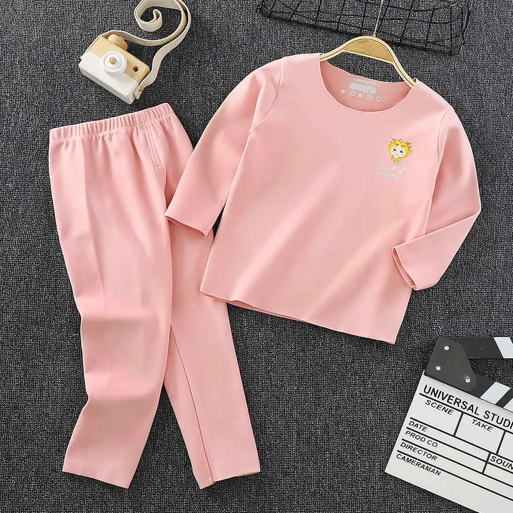 Children's wear autumn new set girls' casual Velvet Pants long sleeve two piece set