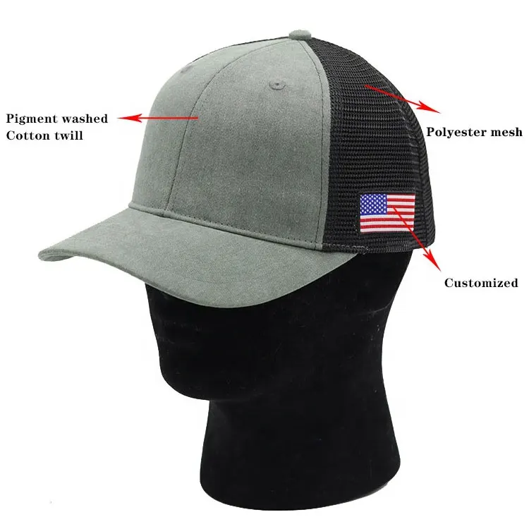 High Profile 6 Panel Trucker Hats Gorra Men Sports Trucker Cotton Cap