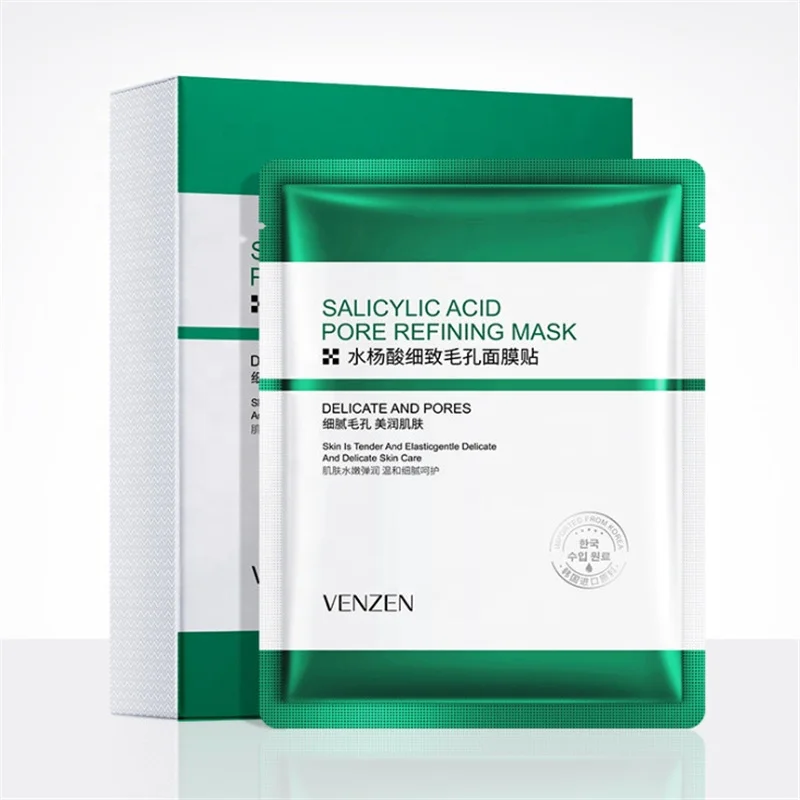 

Salicylic Acid Niacinamide Aloe Vera Moisturizing Oil-Control Facial Mask Sheet Anti-Acne Pore-Tightening Deep Cleansing Mask