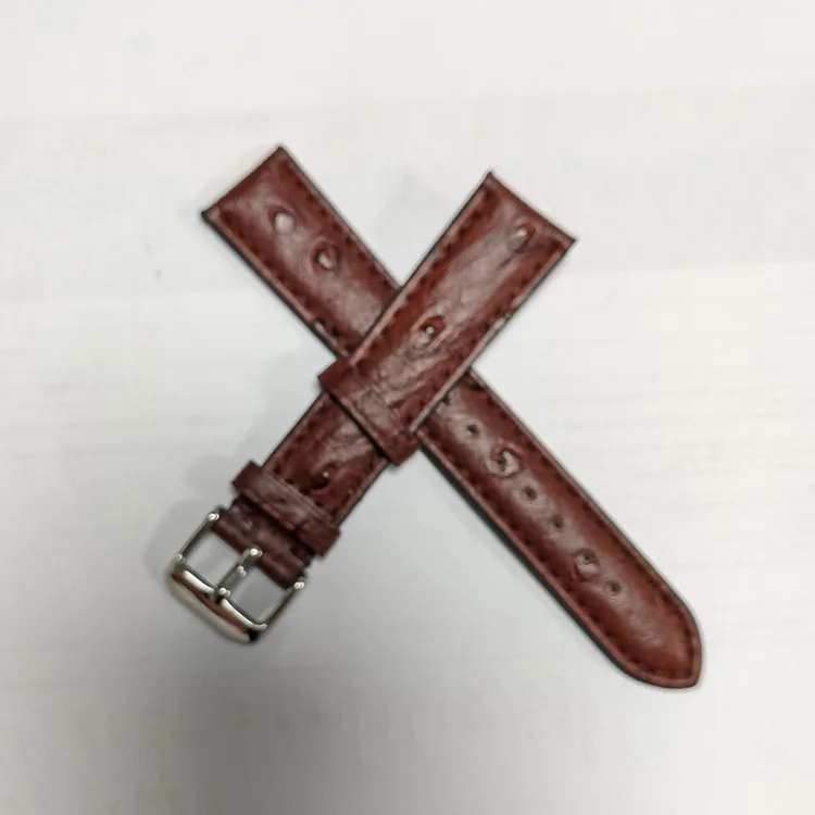 表带软哑光皮革鸵鸟皮表带表带18毫米20毫米22毫米24毫米精工配件表带