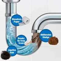 

Kitchen Pipe Dredging Agent Cleaner Pipe Sink Tub Toilet Pipes Dredge Draining quick foaming toilet cleaner