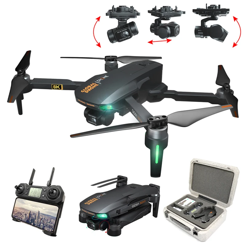 

GD91 Max Dron Smart Pro 6K GPS Drone 4k Camera. High Range 5G WIFI FPV RC Quadcopter with Launcher VS F11 Pro 4K Drone