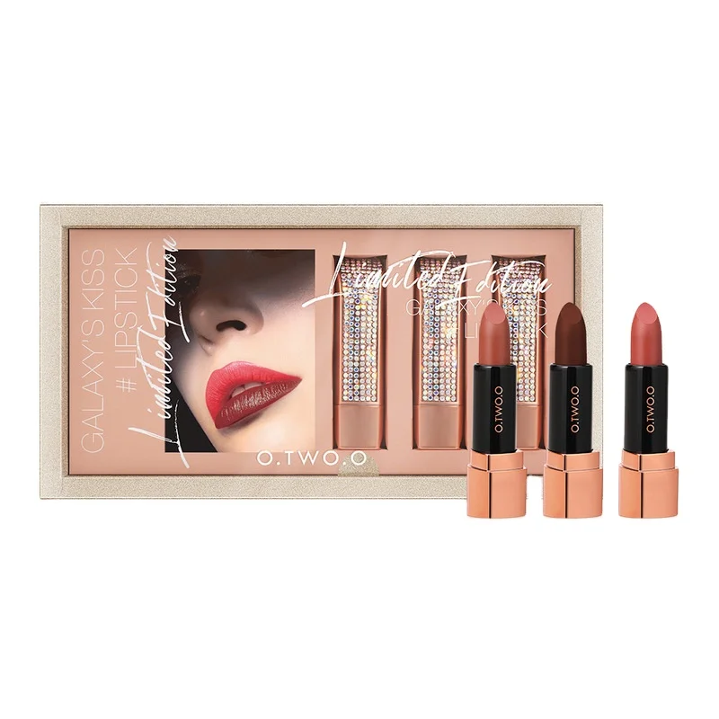 

O.TWO.O Star River Kiss 3 Lipstick Set Matte Moisturizing Easy-to-color Lipstick
