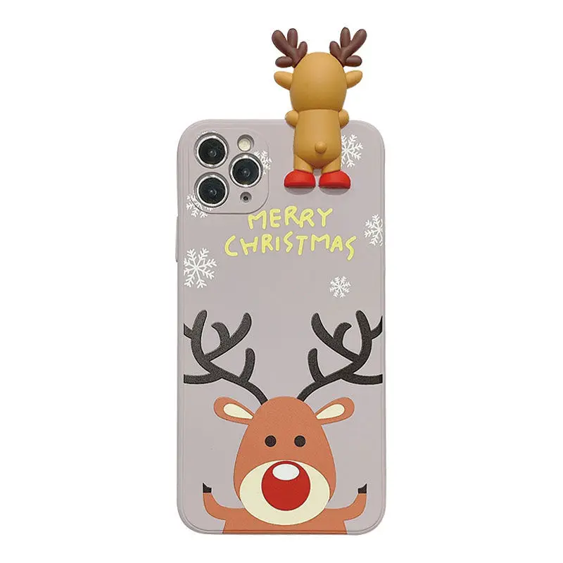 

Christmas 3D Holiday Delicate Girls Must-Have Phone Case is Suitable For iPhone 12 Pro Mobile Phone Protection Case, Solid,simple but noble.