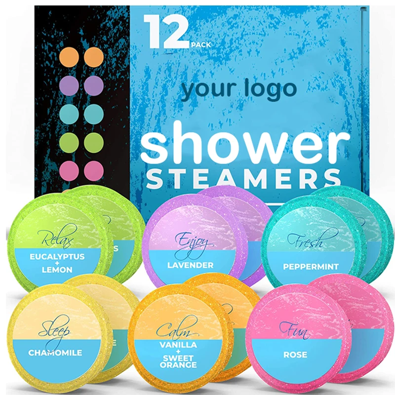 

Organic Natural Pure Essential Oils Fizzers Mini Bomb Tablets Aromatherapy Shower Steamers, Colorful