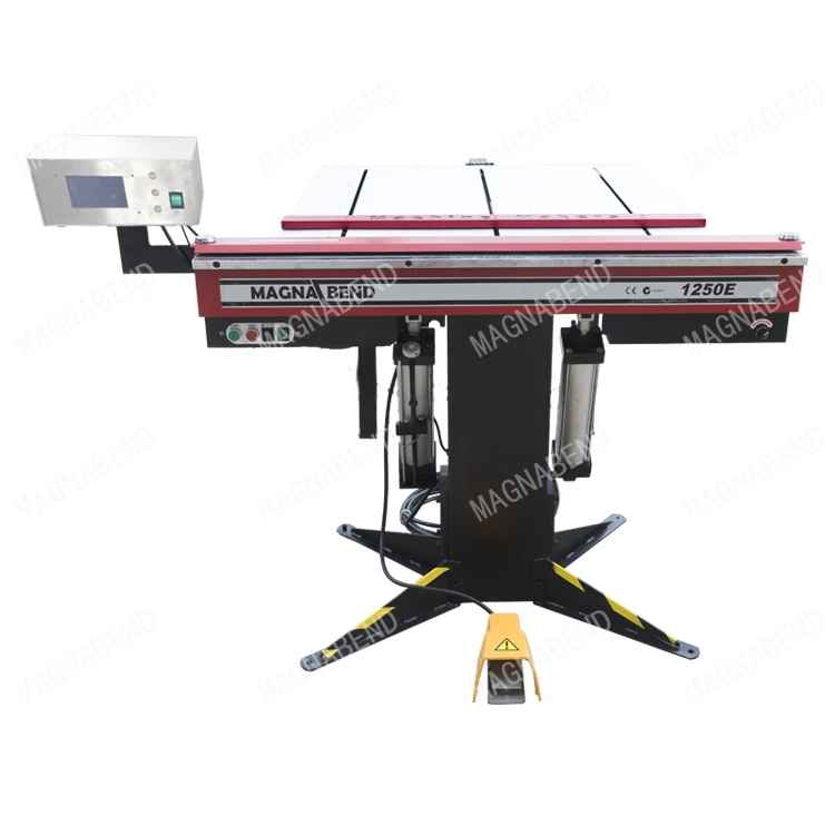 
Magnabend electromagnetic pneumatic sheet metal bending machine with backgauge 