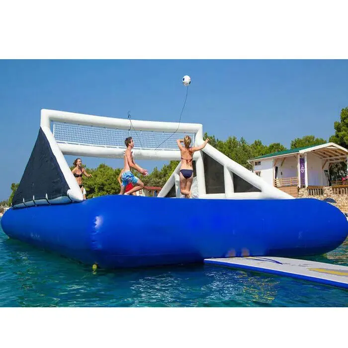 Factory price inflatable water games inflatable trampoline volleyball and dodgeball court