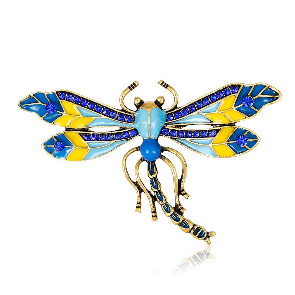 

Factory Sale Dragonfly Brooch Fashion Wild Color Drip Oil Brooch Pin for Jewelry Accessories Europe And America