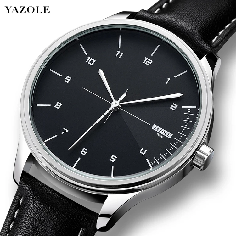 

YAZOLE 502 Men's Watch Top Brand Luxury Men Fashion Simple and stylish waterproof Watch For Men Sport Watches Leather Casual