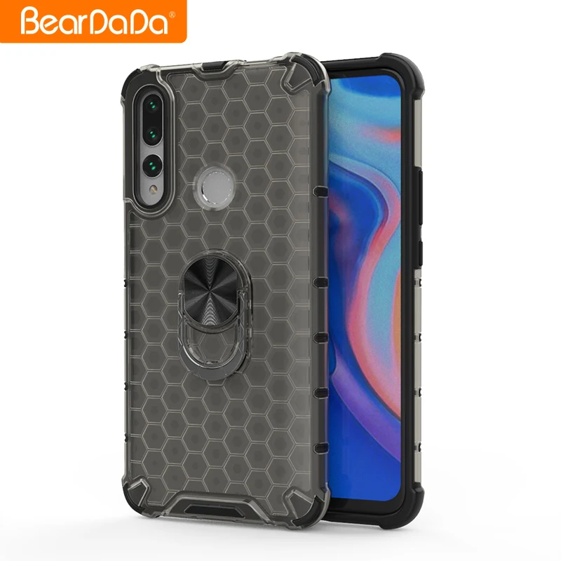 

High quality finger ring holder Factory 2020 new 2 in 1 acrylic hard phone case for Y9 PRIME 2019