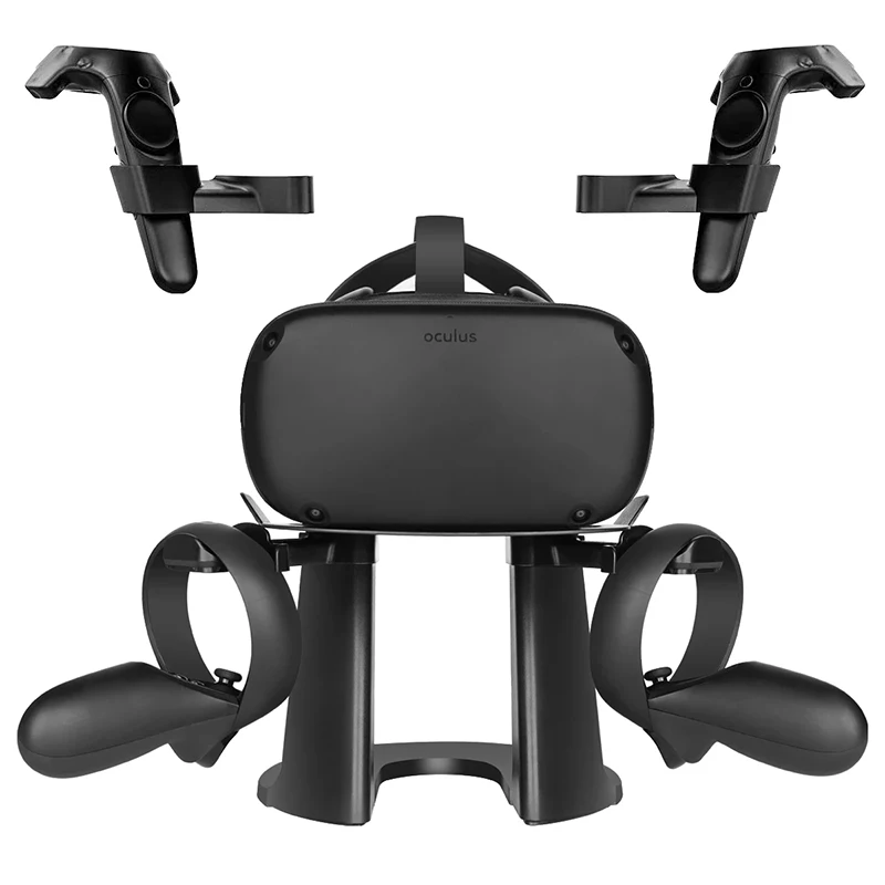 

VR Stand With 2 Types Holder Headset Display Controller Mount for Oculus Quest , Rift , Rift S , HTC VIVE Valve Index, Black