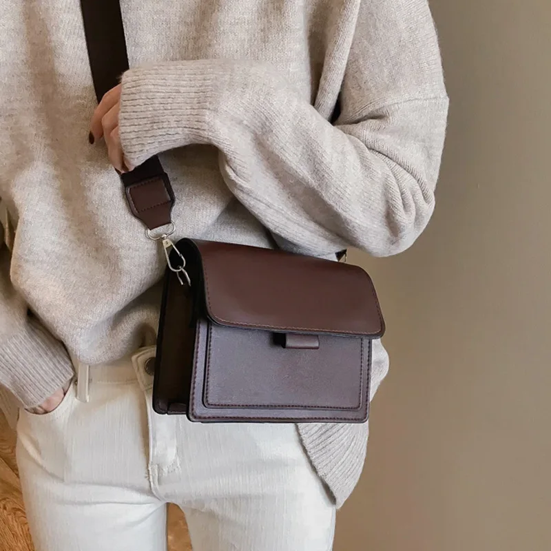 

Cute Small Shoulder Leather Women Shoulder Bag Mini Square Crossbody Bag