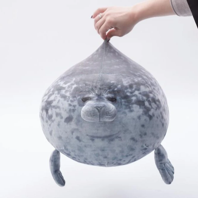 

drop shipping 1 pcs Sea Lion Plush Toys 3D Novelty Throw Pillows Soft Seal Stuffed Plush Hold Pillow Baby