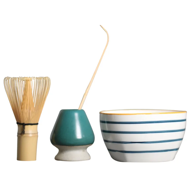 Image of Tea Matcha Whisk (Chasen) And Scoop (Chashaku) Green Tea Powder Bamboo Matcha Tea Whisk