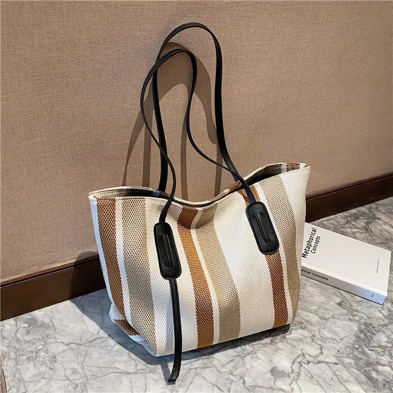 

New Trendy Fashion Durable Handbag Canvas Student Trend Shoulder Bags Handbag Tote