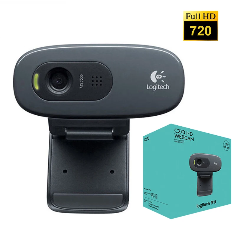 

Original Logitech Webcam C270 wholesale android tv box free driver laptop camera 720P