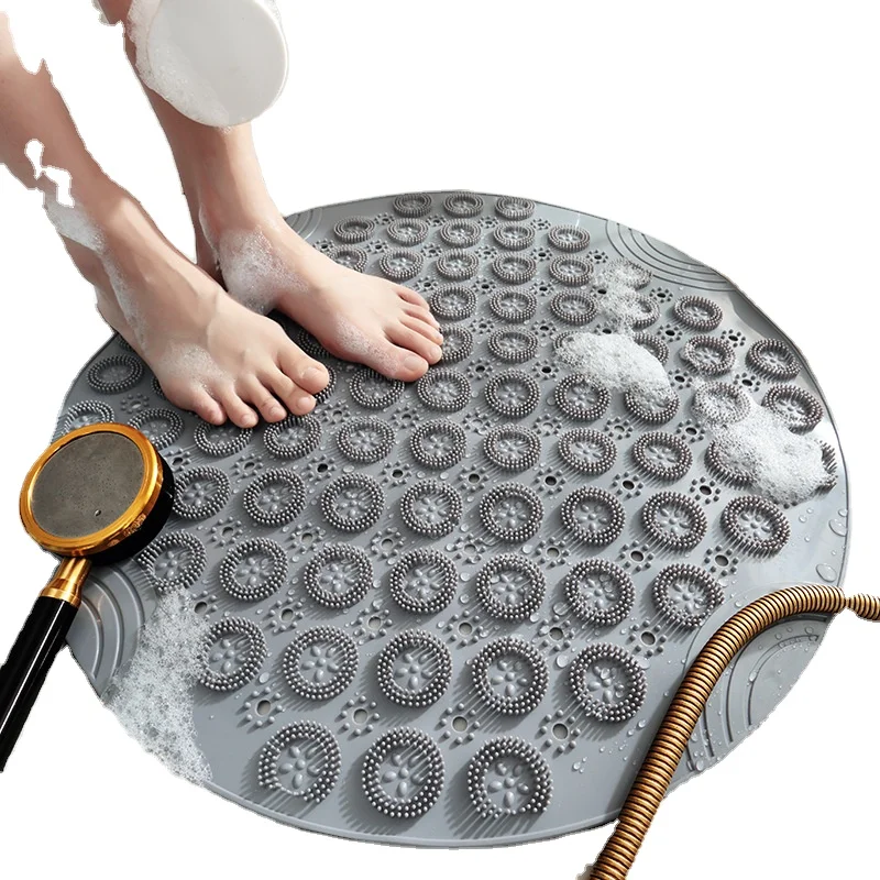 

S18 PVC round bathroom Bathtub Mat non-slip mat Household shower room drain suction pad bathroom massage mat