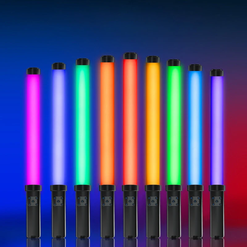 

JUNNX Rechargeable Video RGB Lamp Wand Colorful Flash Speedlight Fill Light Photography Live LED RGB Light Stick