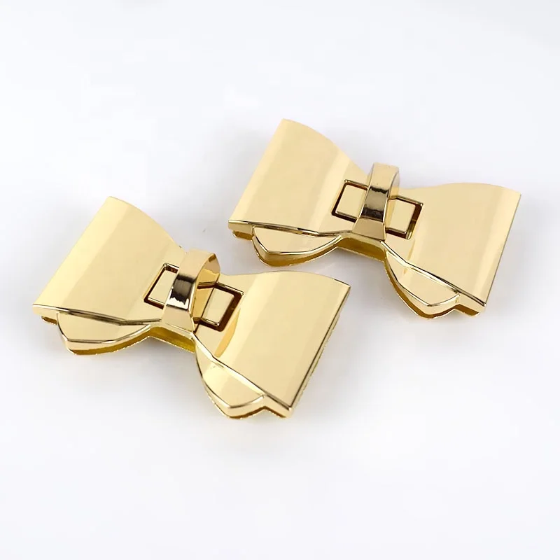 

Meetee BF180 Handbags Accessories Gold Alloy Bowknot Bag Lock