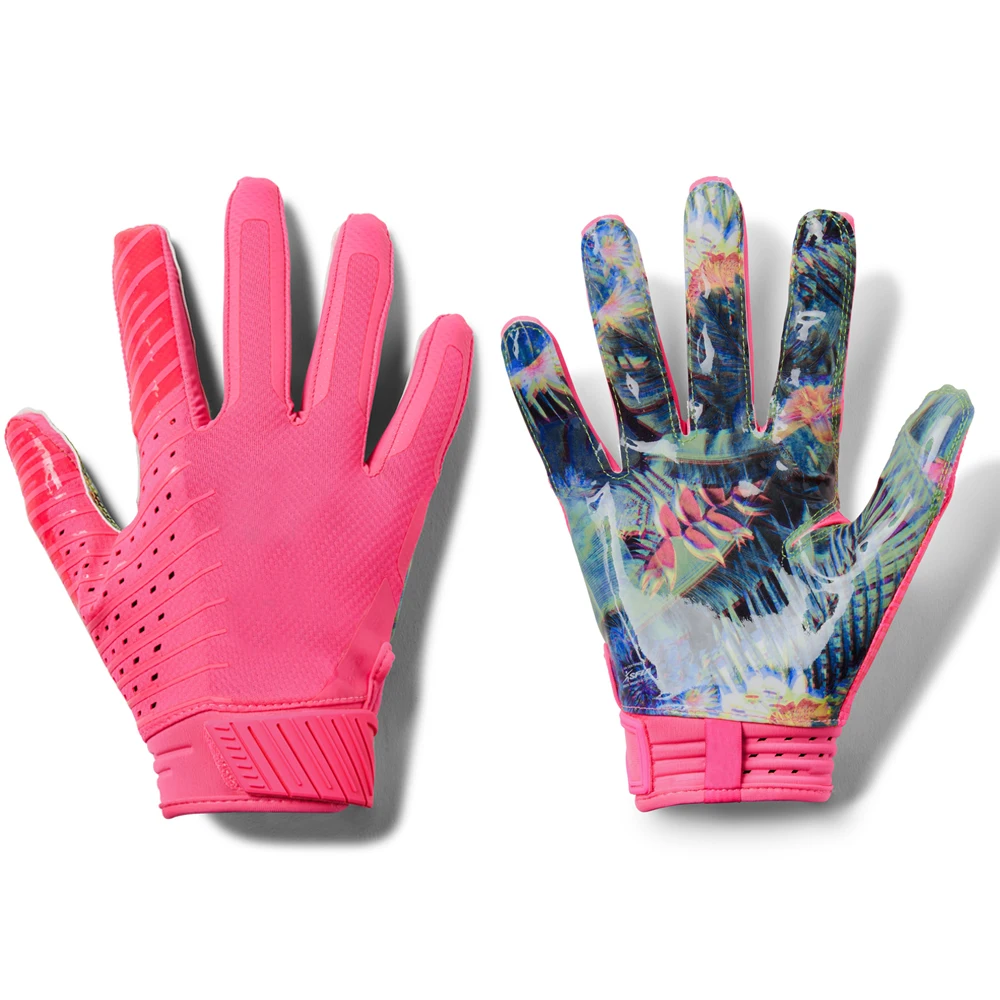 

wholesale football gloves high quality Pink Men's Football Gloves
