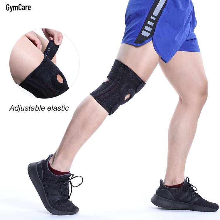 

Open patella fitness running hable knee support sleeve brace for sport, Black