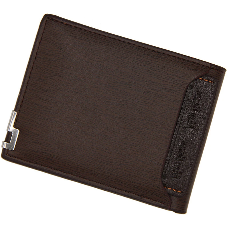 

Men Leather Brand Luxury Wallet Short Slim Male Purses Money Clip Credit Card Dollar Price XB1810030, 3 colors