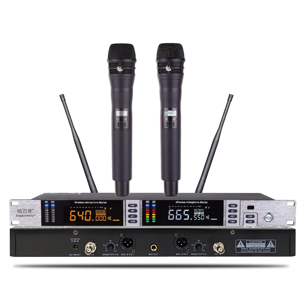 

SKM9000 Series Professional Uhf Wireless Microphone Karaoke KTV handheld Dual Channels Wireless Microphones mic