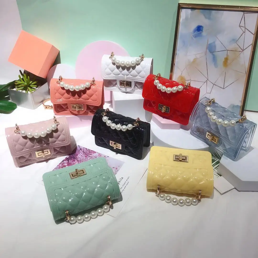 

2021 fashion kids mini bags women handbags pvc small clear jelly purse