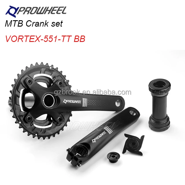 

PROWHEEL VORTEX-551-TT 170mm 10 speed Crankset 38-28T Chainrings mountain bicycle crank set with BB