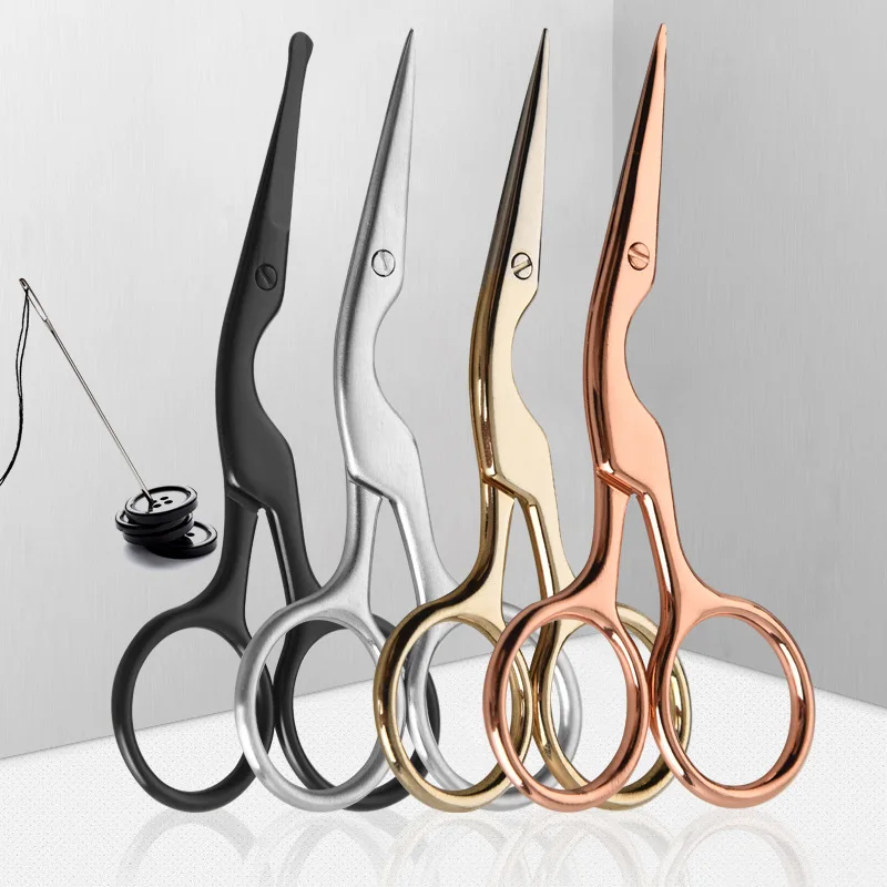 

Wholesale Crane Nose Hair Scissors Rose Gold Eyebrow Scissors Classic Embroidery Manicure Scissors, Silver ,black ,yellow,rose gold