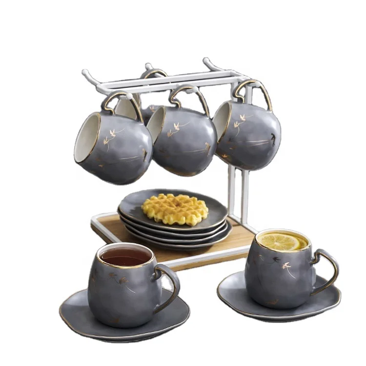 

The Fine Quality Ceramic Luxury Tea Cup And Coffee Set Tea Pot Set, As picture