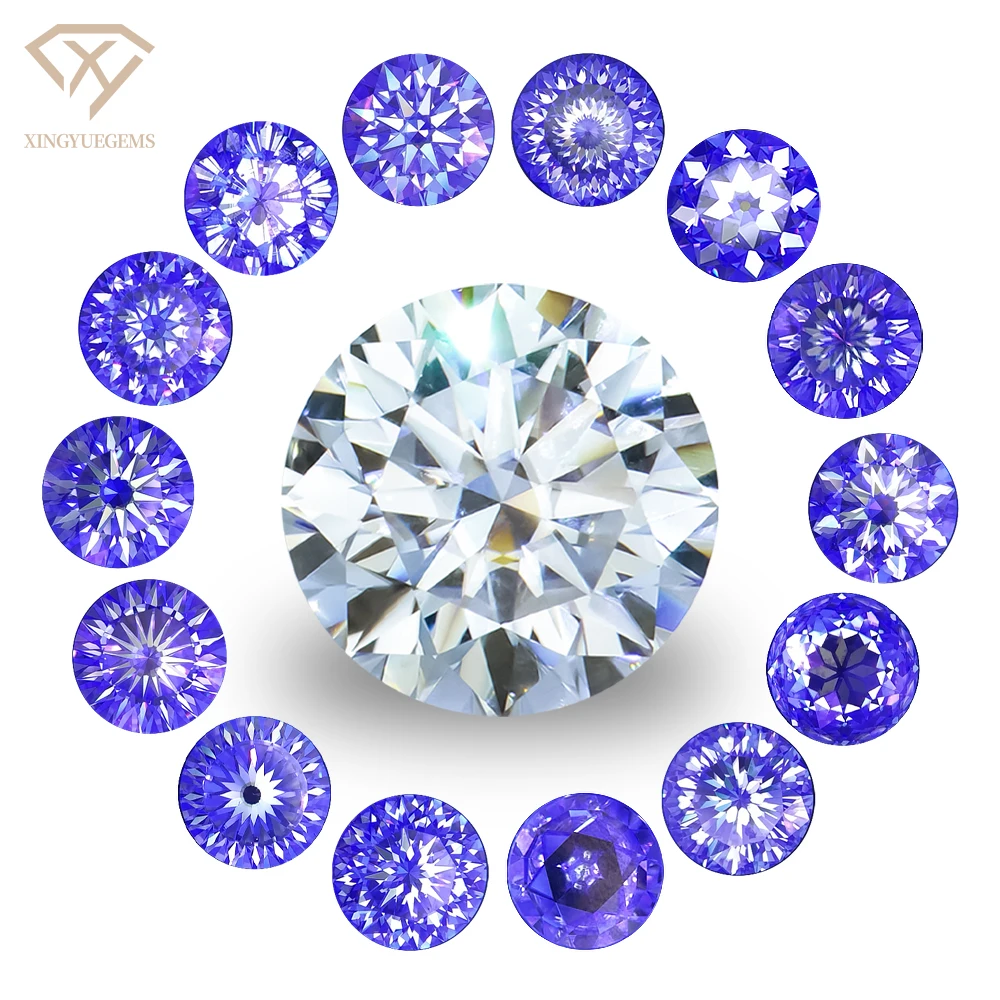 Xingyue Gemstones Source Factory 1ct 6.5mm Portuguese Rose Old European Hybrid Fancy Cut Moissanite Stones