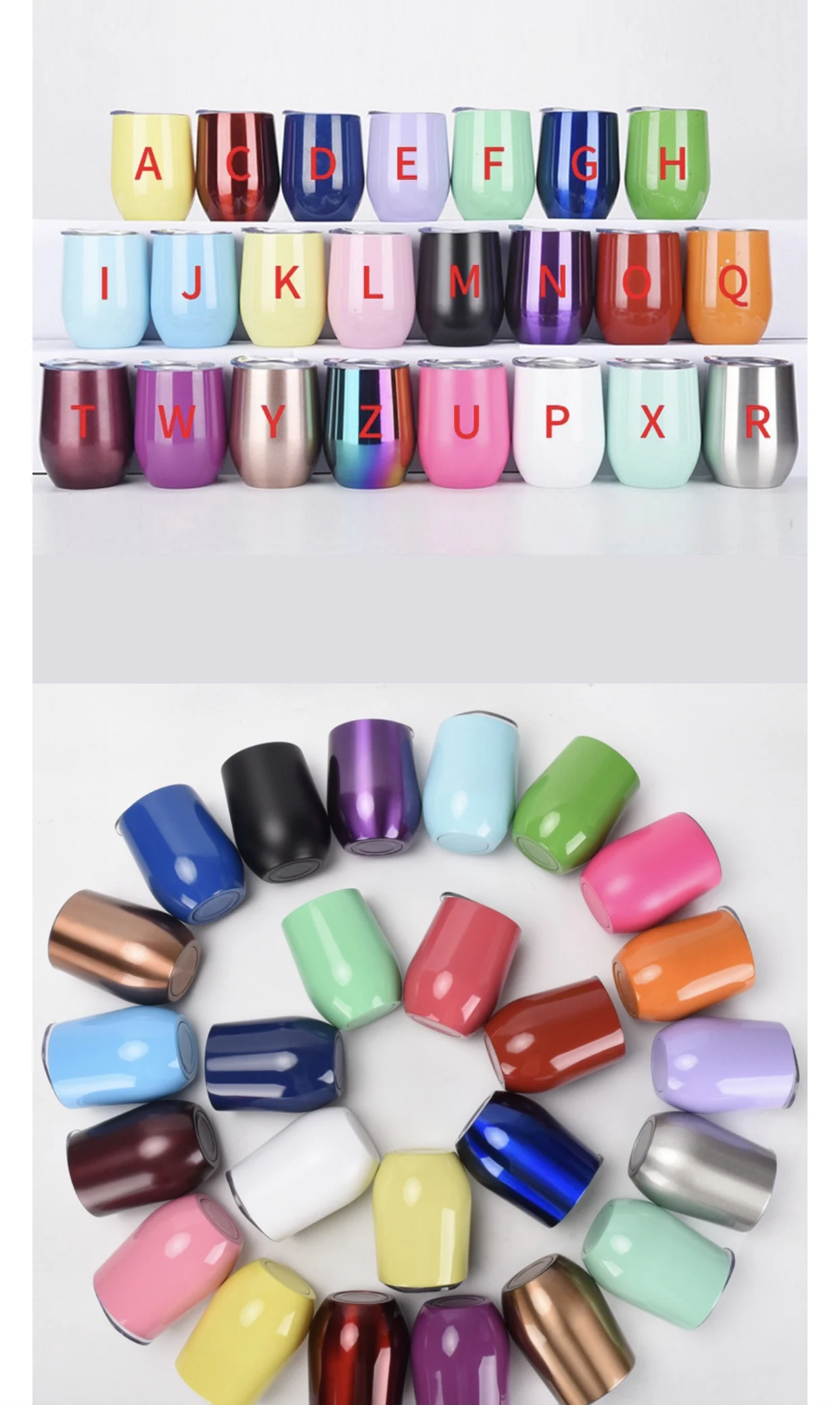 12oz Coffee Cup Coffee Mug Wine Tumbler Egg Shape Cup Double Wall