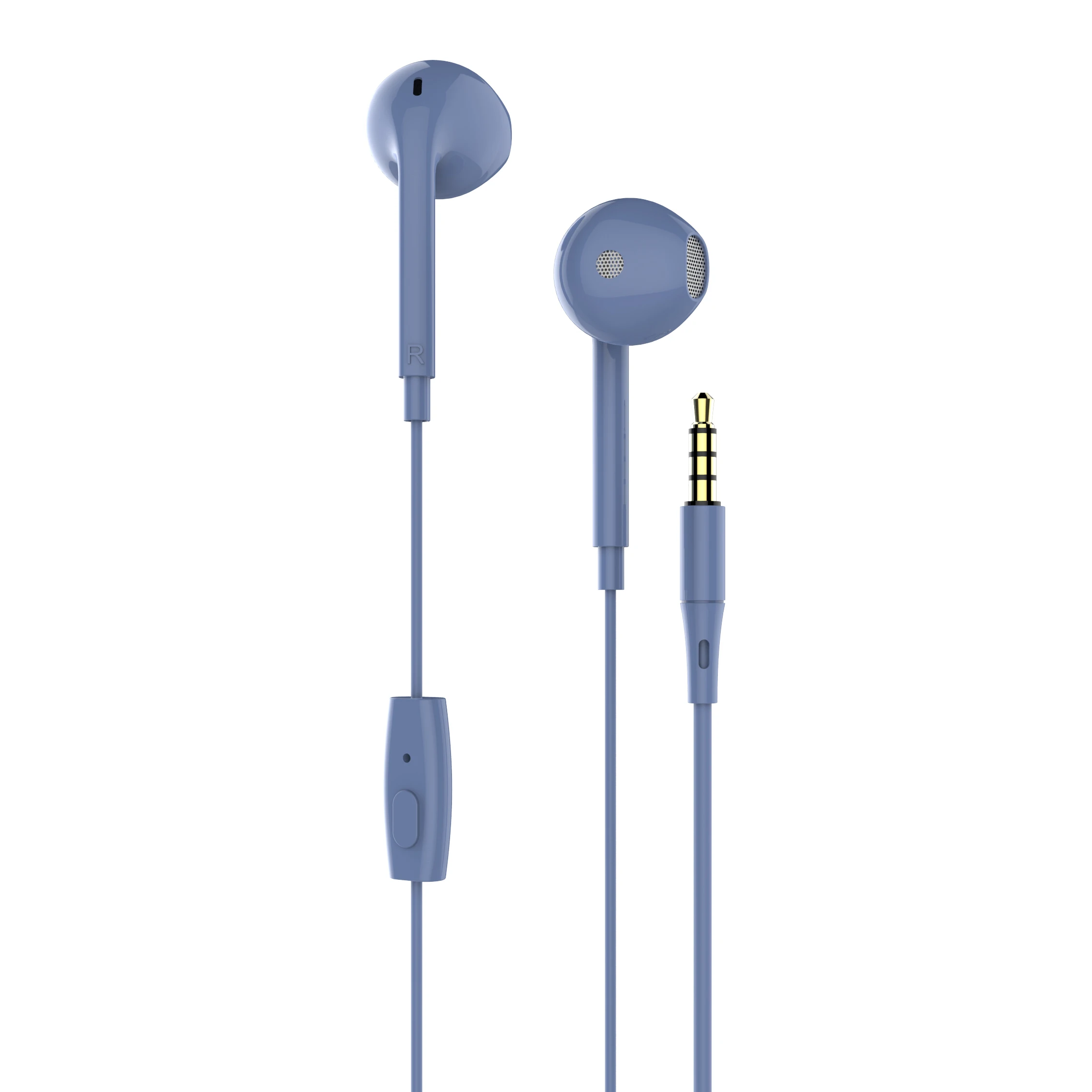 

Hot sale 3.5mm in-ear headphones earbuds headset cheap wired earphone with microphone, Black,dark blue,white,