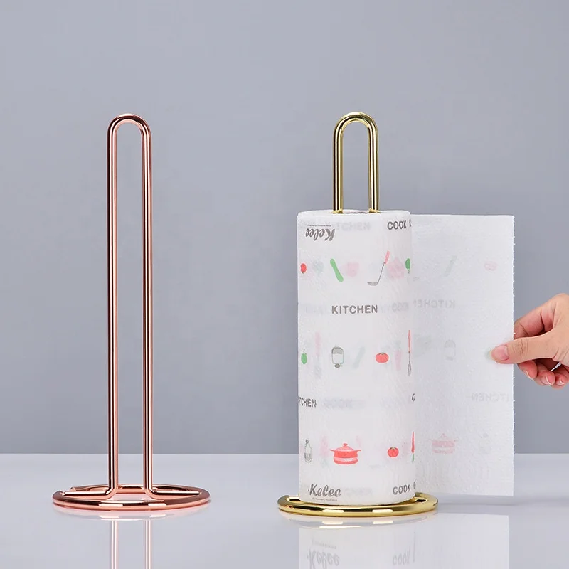 

Gold Kitchen Chrome Standing Paper Towel Holder Kitchen Tissue Holder