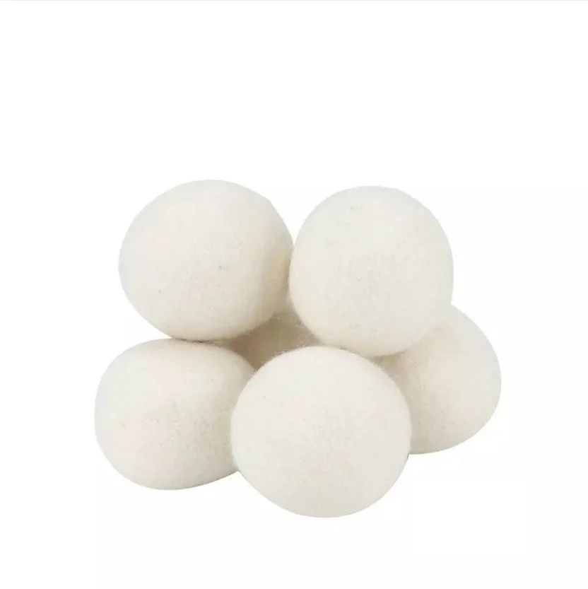 

YIWU ALLO 2021 Amazon top seller New Zealand Wool Dryer Balls wool felt ball cat toys, White