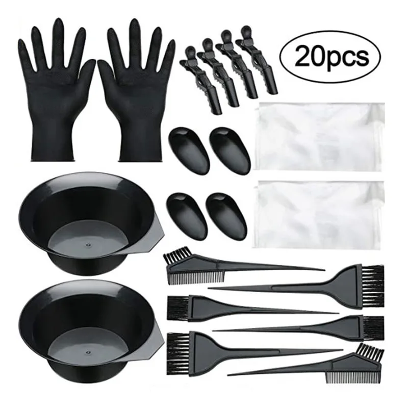 

Wholesale cheap Hair dye set black hair dye shampoo hair dye brush Coloring Tools Kit