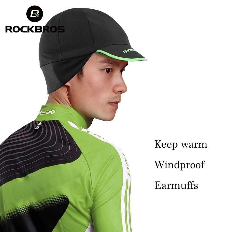 

Winter Cycling Hats for Unisex Windproof Thermal Ski Cap Bike Headgear Bicycle Hats, Black