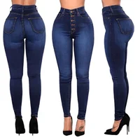 

Hot selling slim fashion style high waist stretch butt lift jeans for women jeans pants