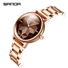 Classy SANDA P1019 Ladies Japan Movement Quartz Watches Fancy Cheap Stainless Steel Back Wristwatches