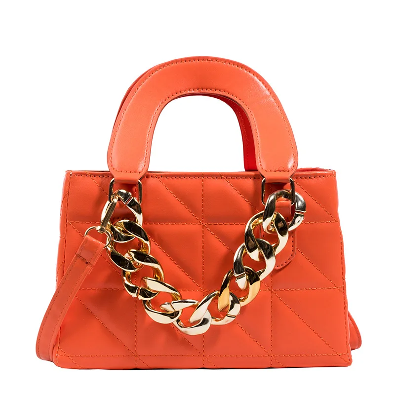 

Famous Branded Women Shoulder Tote Bags Thick Chain Quilted Shoulder Purses And Handbag Luxury Leather Bags Ladies Hand Bag, White,red,blue,black,orange