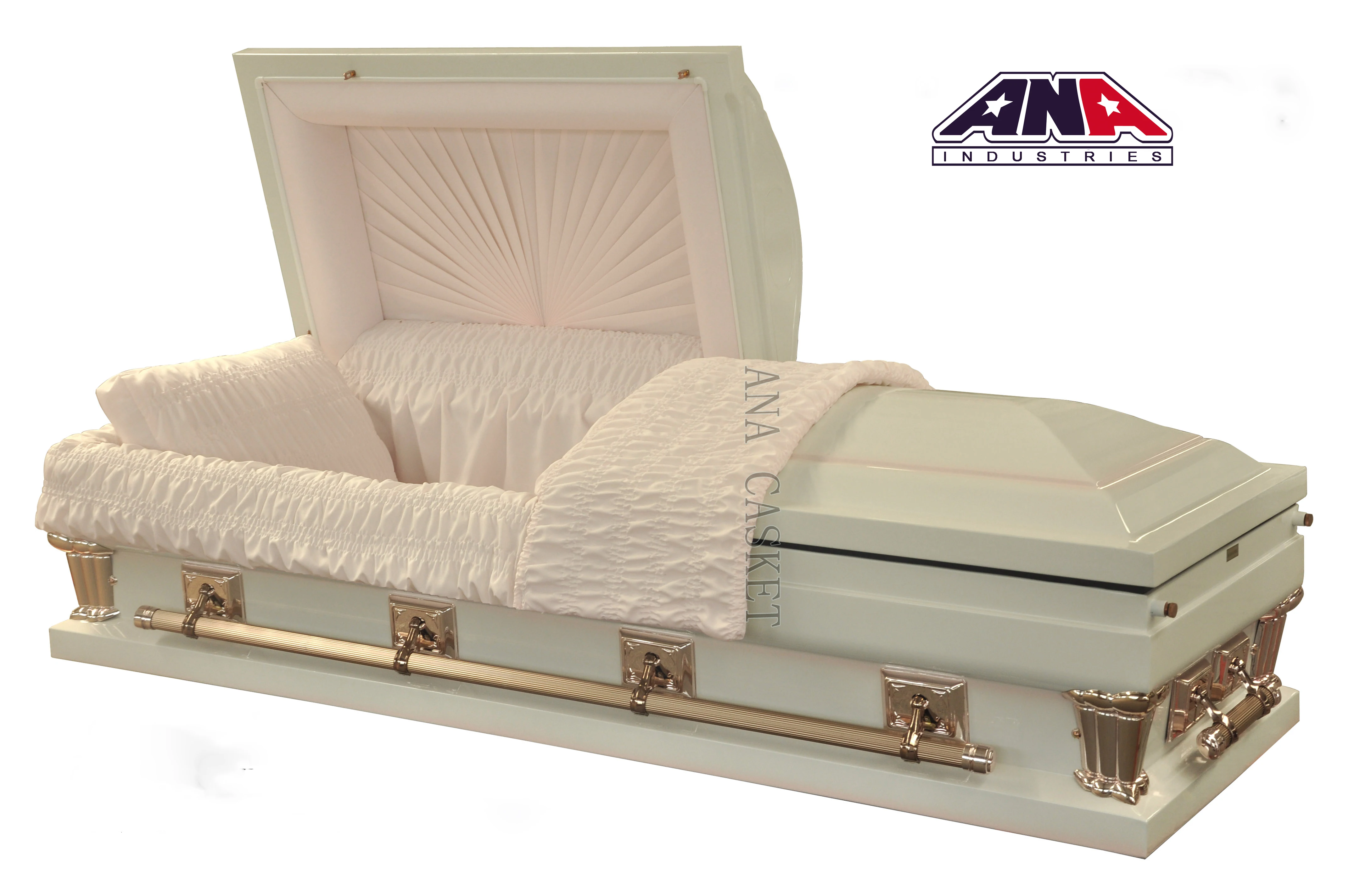 ana 葬礼用品美式大号金属超大殡葬棺材和棺材