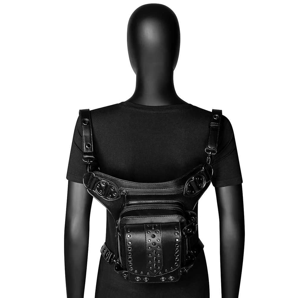 

Casual outdoors steampunk tactical kight crossbody bolso waist shoulder tactics backpack for men